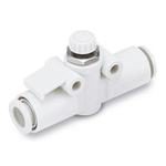 SMC AS2052F Series Threaded, Tube Flow Controller, 1/4 in Male Inlet Port, 8mm Tube Inlet Port x 1/4 in Male Outlet