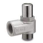 SMC AS Series Threaded Speed Controller, R 1/8 Inlet Port x G 1/8 Outlet Port