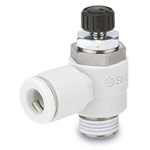 SMC AS Series Speed Controller, G 1/4 Inlet Port x 6mm Tube Outlet Port