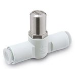 SMC AS1F-T Series Tube Fitting, 4mm Tube Inlet Port x 4mm Tube Outlet Port, Series AS*1F-T