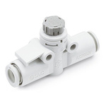 SMC AS Series Tube Speed Controller, 4mm Tube Inlet Port x 4mm Tube Outlet Port