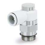 SMC AS Series Threaded Speed Controller, UNI 1/8 Male Inlet Port x Tube Outlet Port x Push In 4 mm Tube Outlet Port