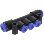 SMCKM 3 Outlet Manifold Push In 6 mm Push In 4 mm