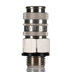 RS PRO Brass Male Pneumatic Quick Connect Coupling, G 1/4 Male Threaded