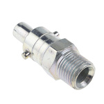 RS PRO Steel Male Pneumatic Quick Connect Coupling, G 1/4 Male Threaded