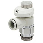 SMC AS Series Threaded Speed Controller, R 3/8 Male Inlet Port x 6mm Tube Outlet Port