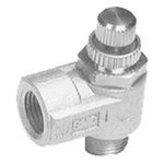SMC AS Series Threaded Flow Regulator, UNF 10-32 Inlet Port x UNF 10-32 Outlet Port
