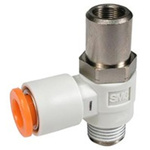 SMC AS Series Threaded Flow Controller, R 1/8 Inlet Port x 4mm Tube Outlet Port