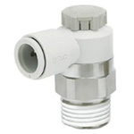 SMC AS Series Threaded Speed Controller, R 1/4 Inlet Port x 8mm Tube Outlet Port