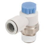 SMC AS Series Threaded Speed Controller, R 1/4 Inlet Port x 6mm Tube Outlet Port