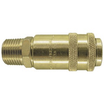 PCL Steel Male Pneumatic Quick Connect Coupling, R 3/8 Male Threaded