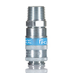 PCL Steel Male Pneumatic Quick Connect Coupling, R 1/2 Male Threaded