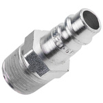 CEJN Steel Male Pneumatic Quick Connect Coupling, R 3/8 Male Threaded