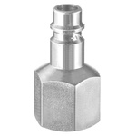 PREVOST Treated Steel Female Plug for Pneumatic Quick Connect Coupling, G 3/8 Female Threaded