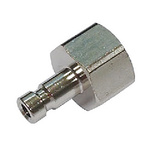 RS PRO Nickel Plated Brass Female Coupler Nipple, G 1/8 Female Threaded