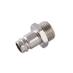 RS PRO Nickel Plated Brass Male Coupler Nipple, G 3/8 Male 3/8in Threaded