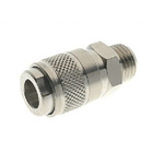 RS PRO Brass Female Quick Air Coupling, G 1/8 Male Threaded