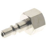 RS PRO Brass Female Pneumatic Elbow Threaded-to-Tube Adapter, 1/8 in Female 7.5mm Threaded