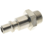 RS PRO Nickel Plated Brass Male Pneumatic Straight Threaded-to-Tube Adapter, 1/2 in Male Threaded, Tube