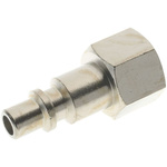 RS PRO Nickel Plated Brass Female Pneumatic Straight Threaded-to-Tube Adapter, 1/4 in Female Threaded, Tube