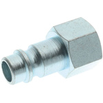 RS PRO Nickel Plated Brass Female Pneumatic Straight Threaded-to-Tube Adapter, 3/8 in Female Threaded, Tube