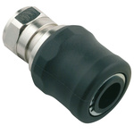 RS PRO Nickel Plated Brass Female Pneumatic Straight Threaded-to-Tube Adapter, 1/4 in Female 30.5mm Threaded, Tube