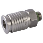 RS PRO Steel Male Pneumatic Straight Threaded-to-Tube Adapter, 1/4 in Male 4mm Threaded, Tube