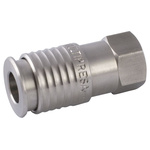 RS PRO Steel Female Pneumatic Straight Threaded-to-Tube Adapter, 3/8 in Female 24mm Threaded, Tube