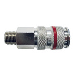 RS PRO Nickel Plated Steel Male Pneumatic Quick Connect Coupling, BSPT 1/4 in Male Threaded