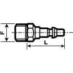 Staubli – Fluid Connectors Male Safety Quick Connect Coupling, G 3/8 Male Threaded