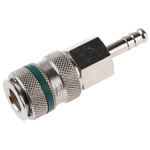 RS PRO Brass Male Pneumatic Quick Connect Coupling, 6mm Hose Barb