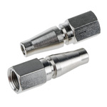 RS PRO Brass Female Pneumatic Quick Connect Coupling, G 1/8 Female Threaded