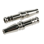 RS PRO Brass Male Pneumatic Quick Connect Coupling, 8mm Hose Barb