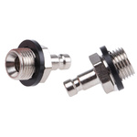 RS PRO Brass Male Pneumatic Quick Connect Coupling, G 1/8 Male Threaded