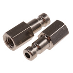 RS PRO Brass Female Pneumatic Quick Connect Coupling, Metric M5 Female Threaded