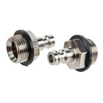 RS PRO Brass Male Pneumatic Quick Connect Coupling, G 3/8 Male Threaded