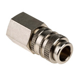 RS PRO Brass Female Pneumatic Quick Connect Coupling, G 1/4 Female Threaded