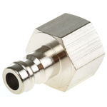 RS PRO Brass Female Pneumatic Quick Connect Coupling, G 1/4 Female Threaded
