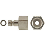 RS PRO Brass Female Pneumatic Quick Connect Coupling, G 3/8 Female Threaded