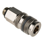 RS PRO Brass Male Pneumatic Quick Connect Coupling, R 1/4 Male Threaded