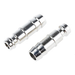 RS PRO Brass Male Pneumatic Quick Connect Coupling, 9mm Hose Barb