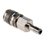 RS PRO Brass Male Pneumatic Quick Connect Coupling, 8mm Hose Barb