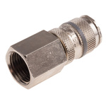 RS PRO Brass Female Pneumatic Quick Connect Coupling, G 1/2 Female Threaded