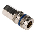 RS PRO Steel Female Pneumatic Quick Connect Coupling, G 3/8 Female Threaded