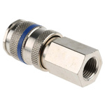 RS PRO Steel Female Pneumatic Quick Connect Coupling, G 1/4 Female Threaded