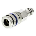 RS PRO Steel Male Pneumatic Quick Connect Coupling, 13mm Hose Barb