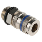 RS PRO Brass, Steel Male Pneumatic Quick Connect Coupling, G 1/2 Male Threaded