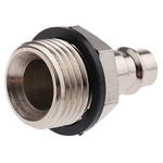 RS PRO Brass, Steel Male Pneumatic Quick Connect Coupling, G 1/2 Male Threaded