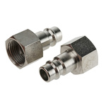 RS PRO Steel Female Pneumatic Quick Connect Coupling, G 3/8 Female Threaded