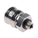 RS PRO Brass Male Pneumatic Quick Connect Coupling, G 1/8 Male Threaded